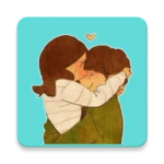 couple love romantic wastickerapps android application logo